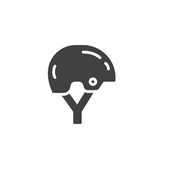 Bicycle helmet vector icon