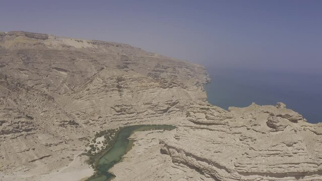 Aerial, Oasis In Wadi Al Nakheel, Oman