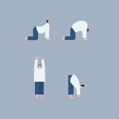 Exercise for the back. Cat pose