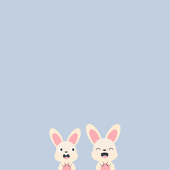 Cute little rabbit vector illustration background
