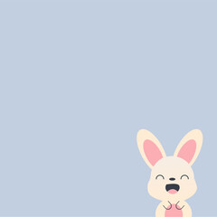 Obraz premium Cute little rabbit vector illustration background