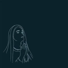 THESE HIGH QUALITY MOTHER MARIA VECTOR FOR USING VARIOUS TYPES OF DESIGN WORKS LIKE T-SHIRT, LOGO, TATTOO AND HOME WALL DESIGN