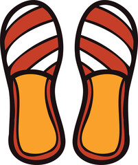 Hand Drawn women sandals in doodle style