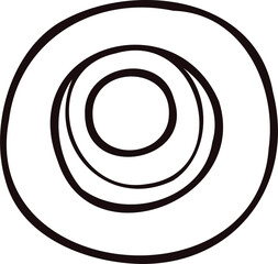 Hand Drawn sun hat in doodle style