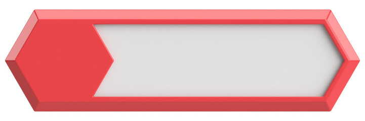 3D button. Empty button. 3D illustration.