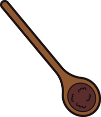 Hand Drawn spoon in doodle style
