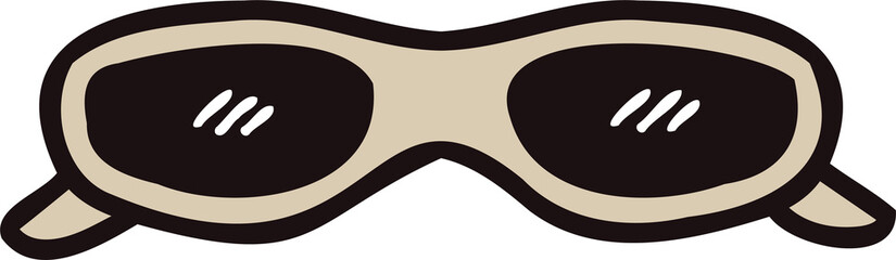 Hand Drawn sunglasses in doodle style
