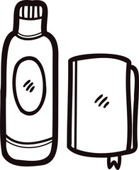 Hand Drawn bottle in doodle style