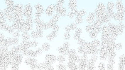 Fototapeta na wymiar Christmas Vector Background with Falling Snowflakes. Isolated on Red Background. Realistic Snow Sparkle Pattern. Snowfall Overlay Print. Winter Sky. Papercut Snowflakes.