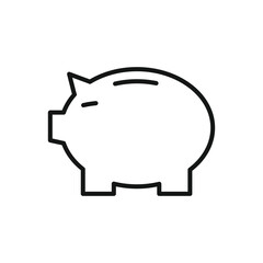 Editable Icon of Piggy Money Save,Vector illustration isolated on white background. using for Presentation, website or mobile app