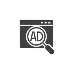 Advertising research vector icon