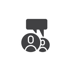 Public opinion vector icon