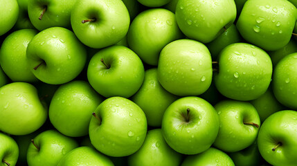 Ripe green apple background
