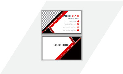 Vector business card template. Visiting card for business and personal use. Vector illustration design Professional business card template.