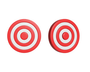 target with red arrow 3d icon object on png back ground
