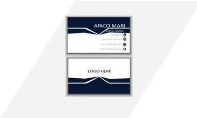 Abstract modern Business card Design Template with element use Business card Design Clean and modern creative 