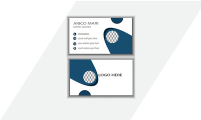   double sided  template card inspiration Creative and Clean Modern Template Design Vector layout  illustration.