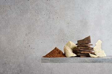 cocoa butter and cocoa mass for making chocolate