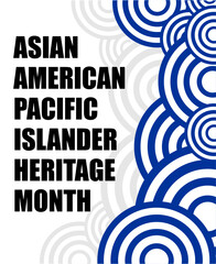 Asian American and Pacific Islander Heritage Month banner celebration. Vector abstract geometric. AAPI 