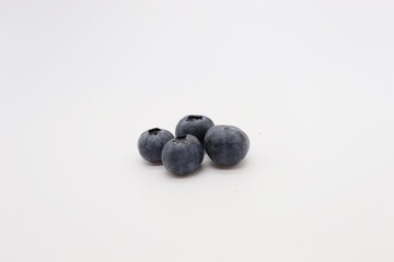 blueberries on a white background