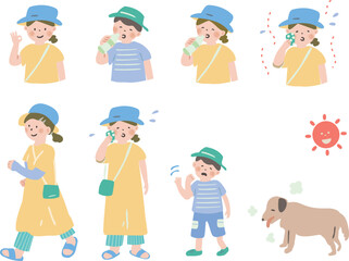 熱中症対策・暑がる人