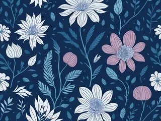 Wandaufkleber Floral pattern, Ai Generative © Сергій Андрусевич