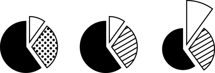 円グラフのデザイン　セット