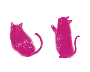 パステル　ねこ　ぽっちゃり