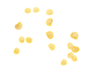 Paprika seeds isolated on white background.