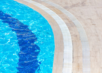 Obraz premium Blue water in the pool.