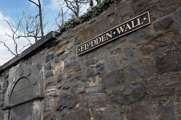 Wall at Greyfriars Kirkyard cemetry. Edinburgh Scotland. Flodden wall.