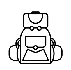 Backpack camping vacation outline icon