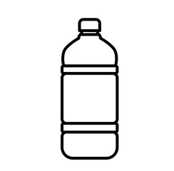 Water bottle camping vacation outline icon