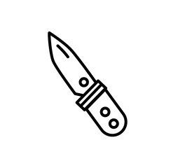 Folding knife camping vacation outline icon