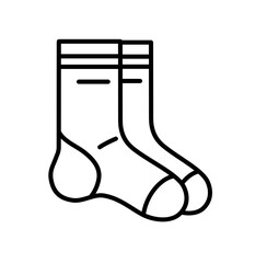 Socks camping vacation outline icon