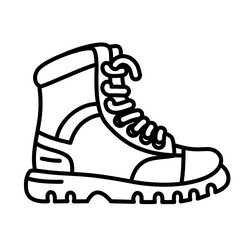 Boots camping vacation outline icon