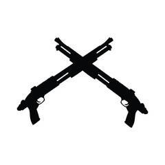 Vector image of the automatic machine gun