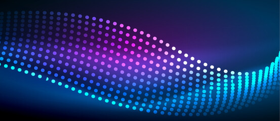 Obraz premium A sleek and stylish design featuring a blue smooth neon wave glowing against a dark background, perfect for adding a modern and edgy touch to any project