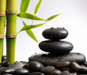 Spa stones and bamboo, beautiful wallpaper