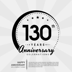 130th year anniversary design template. vector template illustration