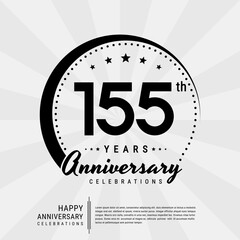 155th year anniversary design template. vector template illustration
