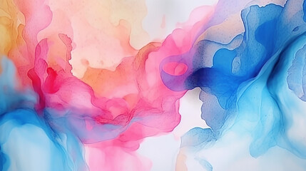 Abstract fluid art painting colorful pastel color. 