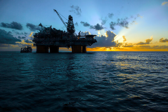 Deepwater oil platform in the Gulf of Mexico