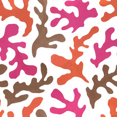 Floral seamless pattern in a minimalist style