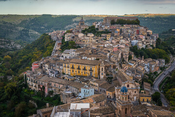 Panorama of Ragusa Ibla, Sicily, Italy, Europe, World Heritage Site