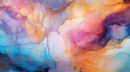 Alcohol ink art mixing liquid paints modern abstract. Generative AI