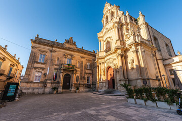 Fototapeta premium Saint Joseph Church in Ragusa Ibla, Sicily, Italy, Europe, World Heritage Site