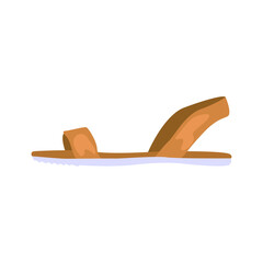 Sandals illustration in color cartoon style. Editable vector graphic design.