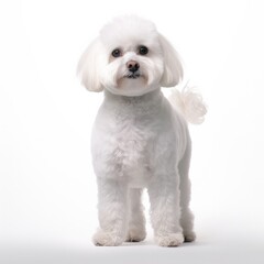 dog, maltese, pet, animal, white, puppy, cute, canine, bichon, mammal, domestic, breed, portrait, purebred, fluffy, adorable, white background, small, isolated, studio, pets, pedigree, sitting, fur, f