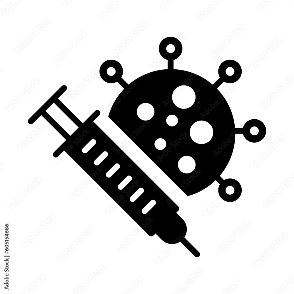Poster solid vector icon for virus which can be used various design projects.